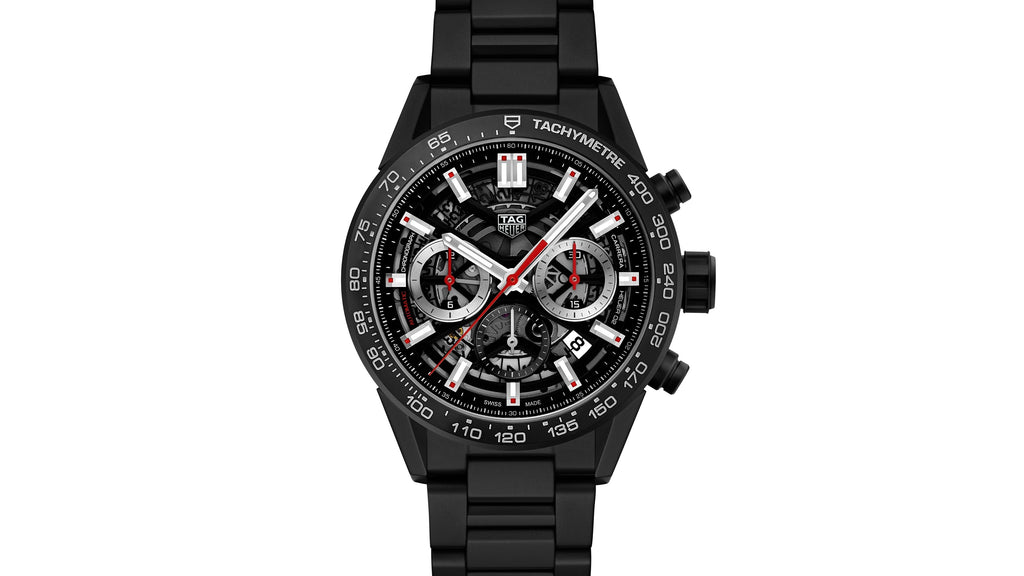 Tag Heuer Carrera Automatic Chronograph Black Dial Black Steel Strap Watch for Men - CBG2090.BH0661 Authentic Buy Shop Now