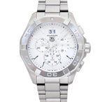 Tag Heuer Aquaracer White Dial Silver Steel Strap Watch for Men - CAY1111.BA0927 Authentic Buy Shop Now