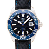 Tag Heuer Aquaracer Calibre 5 Automatic Black Dial Black Nylon Strap Watch for Men - WAY211B.FC6363 Authentic Buy Shop Now