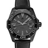 Tag Heuer Aquaracer 300 Swiss Limited Edition Black Dial Black Nylon Strap Watch for Men - WAY218B.FC6364 Authentic Buy Shop Now