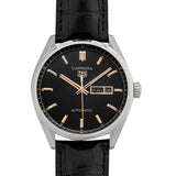 Tag Heuer Carrera Day Date Black Dial Black Leather Strap Watch for Men - WBN2013.FC6503 Authentic Buy Shop Now