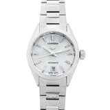 Tag Heuer Carrera Mother of Pearl Dial Silver Steel Strap Watch for Women - WBN2410.BA0621 Authentic Buy Shop Now