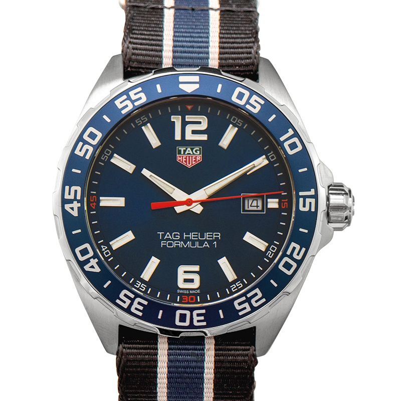 Tag Heuer Formula 1 Quartz Blue Dial Two Tone NATO Strap Watch for Men - WAZ1010.FC8197 Authentic Buy Shop Now