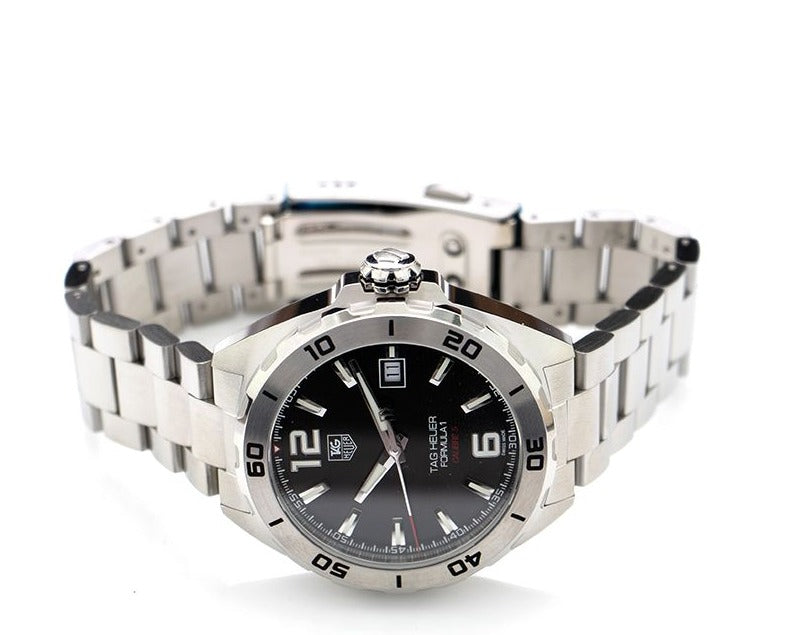 Tag Heuer Formula 1 Automatic Black Dial Silver Steel Strap Watch for Men - WAZ2113.BA0875 Authentic Buy Shop Now