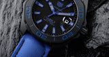 Tag Heuer Aquaracer Calibre 5 Automatic Titanium Black Dial Blue Nylon Strap Watch for Gents - WAY208B.FC6382 Authentic Buy Shop Now
