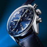 Tag Heuer Carrera Chronograph Blue Dial Blue Leather Strap Watch for Men - CBS2212.FC6535 Authentic Buy Shop Now
