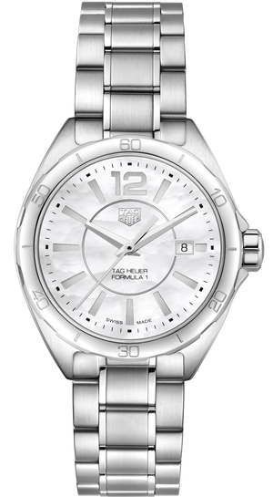 Tag Heuer Formula 1 Quartz Mother of Pearl White Dial Silver Steel Strap Watch for Women - WBJ1418.BA0664 Authentic Buy Shop Now