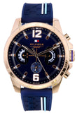 Tommy Hilfiger Decker Multifunction Blue Dial Blue Rubber Strap Watch for Men - 1791474 Authentic Buy Shop Now