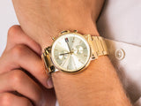 Tommy Hilfiger Daniel White Dial Gold Steel Strap Watch for Men - 1710415 Authentic Buy Shop Now