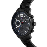 Tommy Hilfiger London Chronograph Black Dial Black Steel Strap Watch for Men - 1791529 Authentic Buy Shop Now