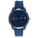 Tommy Hilfiger Denim Blue Dial Blue Rubber Strap Watch for Men - 1791556 Authentic Buy Shop Now