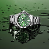 Tag Heuer Aquaracer Diamonds Emerald Green Dial Silver Steel Strap Watch for Women - WBD1316.BA0740 Authentic Buy Shop Now
