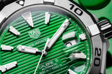 Tag Heuer Aquaracer Diamonds Emerald Green Dial Silver Steel Strap Watch for Women - WBD1316.BA0740 Authentic Buy Shop Now