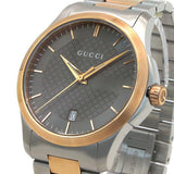 Gucci G Timeless Grey Dial Two Tone Steel Strap Watch For Men - YA126446 Authentic Buy Shop Now