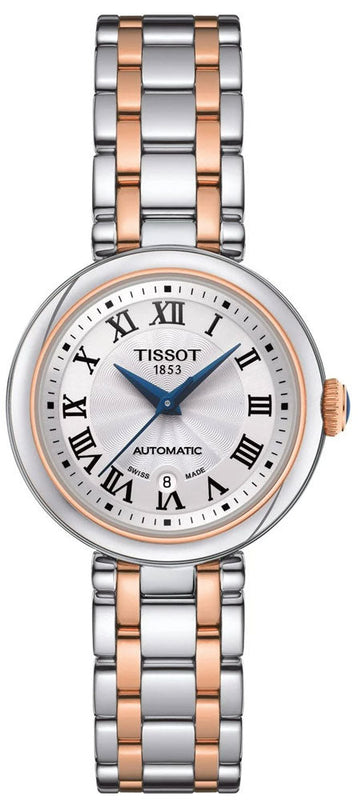 Tissot Bellissima Automatic Silver Dial Two Tone Steel Strap Watch For Women - T126.207.22.013.00 Authentic Buy Shop Now
