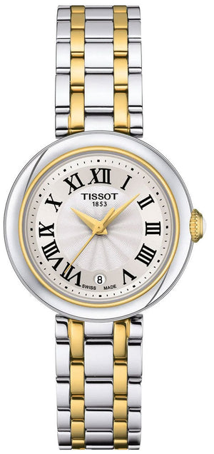 Tissot Bellissima Small Lady Mother of Pearl Dial Two Tone Steel Strap Watch For Women - T126.010.22.013.00 Authentic Buy Shop Now