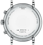Tissot Carson Premium Chronograph Silver Dial Black Leather Strap Watch For Men - T122.417.16.033.00 Authentic Buy Shop Now