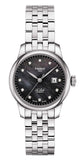 Tissot Le Locle Automatic Diamonds Mother of Pearl Black Dial Silver Steel Strap Watch For Women - T006.207.11.126.00 Authentic Buy Shop Now