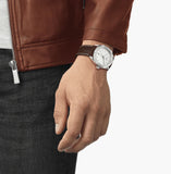 Tissot PR 100 Sport Silver Dial Brown Leather Strap Watch For Men - T101.610.16.031.00 Authentic Buy Shop Now