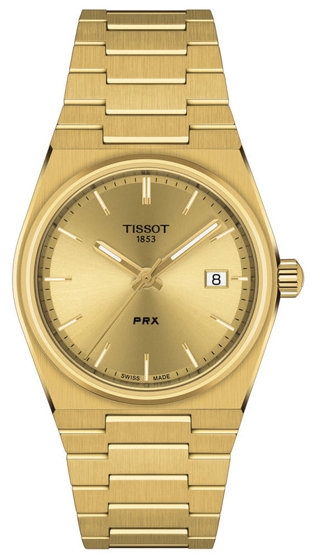 Tissot PRX Gold Dial Gold Steel Strap Watch for Men - T137.210.33.021.00 Authentic Buy Shop Now