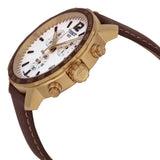 Tissot Quickster Chronograph White Dial Brown Leather Strap Watch For Men - T095.417.36.037.02 Authentic Buy Shop Now