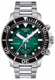 Tissot Seastar 1000 Chronograph Green Dial Silver Steel Strap Watch For Men - T120.417.11.091.01 Authentic Buy Shop Now
