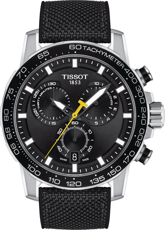 Tissot Supersport Chrono Black Dial Black Nylon Strap Watch for Men - T125.617.17.051.02 Authentic Buy Shop Now