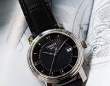 Tissot T Classic Bridgeport Black Dial Black Leather Strap Watch For Women - T097.010.16.058.00 Authentic Buy Shop Now