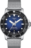 Tissot Seastar 1000 Powermatic 80 Blue Dial SIlver Mesh Bracelet Watch For Men - T120.407.11.041.02 Authentic Buy Shop Now
