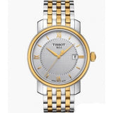 Tissot T Classic Bridgeport Quartz Silver Dial Two Tone Mesh Bracelet Watch For Men - T097.410.22.036.00 Authentic Buy Shop Now