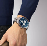 Tissot Supersport Chrono Blue Dial Silver Steel Strap Watch For Men - T125.617.11.041.00 Authentic Buy Shop Now