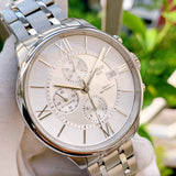 Tissot Chemin des Tourelles Automatic Chronograph White Dial Silver Steel Strap Watch for Men - T099.427.11.038.00 Authentic Buy Shop Now