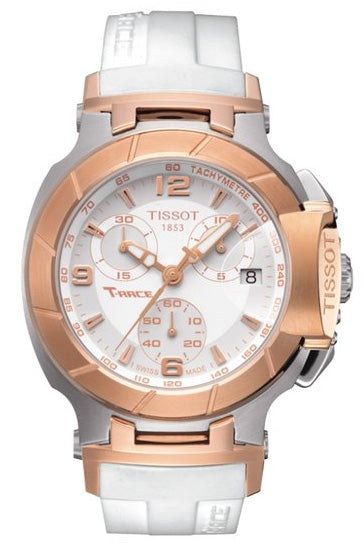 Tissot T Race Chronograph White Dial White Rubber Strap Watch for Women - T048.217.27.017.00 Authentic Buy Shop Now