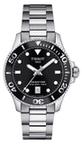 Tissot Seastar 1000 Lady Black Dial Silver Steel Strap Watch for Women - T120.210.11.051.00 Authentic Buy Shop Now