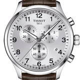 Tissot T Sport Chrono XL Classic Silver Dial Brown Leather Strap Watch For Men - T116.617.16.037.00 Authentic Buy Shop Now