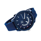 Tommy Hilfiger Denim Quartz Blue Dial Blue Rubber Strap Watch for Men - 1791482 Authentic Buy Shop Now