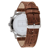 Tommy Hilfiger Evan Chronograph Blue Dial Brown Leather Strap Watch for Men - 1710393 Authentic Buy Shop Now