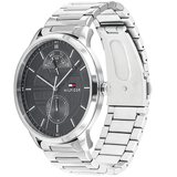 Tommy Hilfiger Hunter Grey Dial Silver Steel Strap Watch for Men - 1791608 Authentic Buy Shop Now