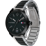 Tommy Hilfiger Sneaker Quartz Black Dial Two Tone Steel Strap Watch for Men - 1791619 Authentic Buy Shop Now