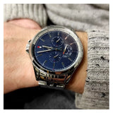 Tommy Hilfiger Shawn Multifunction Quartz Blue Dial Silver Steel Strap Watch for Men - 1791612 Authentic Buy Shop Now