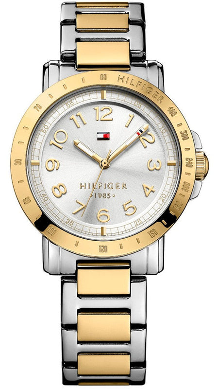 Tommy Hilfiger Damen Silver Dial Two Tone Steel Strap Watch for Women - 1781398 Authentic Buy Shop Now