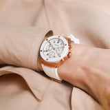 Guess Athena White Dial White Rubber Strap Watch For Women - GW0030L3 Authentic Buy Shop Now