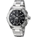 Tag Heuer Aquaracer Chronograph Black Dial Silver Steel Strap Watch for Men - CAY1110.BA0927 Authentic Buy Shop Now