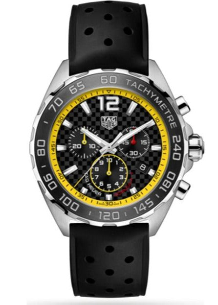 Tag Heuer Formula 1 Chronograph Black Dial Black Rubber Strap Watch for Men - CAZ101AC.FT8024 Authentic Buy Shop Now