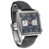 Tag Heuer Monaco Automatic Chronograph Blue Dial Black Leather Strap Watch for Men - CAW211P.FC6356 Authentic Buy Shop Now