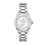 Tag Heuer Aquaracer White Mother of Pearl Dial Silver Steel Strap Watch for Women - WBD1311.BA0740 Authentic Buy Shop Now