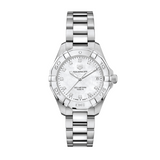 Tag Heuer Aquaracer Diamonds White Mother of Pearl Dial Silver Steel Strap Watch for Women - WBD1314.BA0740 Authentic Buy Shop Now