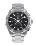 Tag Heuer Aquaracer Chronograph Black Dial Silver Steel Strap Watch for Men - CAY1110.BA0927 Authentic Buy Shop Now
