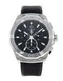 Tag Heuer Aquaracer Chronograph Black Dial Black Rubber Strap Watch for Men - CAY1110.FT6041 Authentic Buy Shop Now