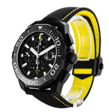 Tag Heuer Aquaracer Chronograph PVD Black Dial Black Nylon Strap Watch for Men - CAY218A.FC6361 Authentic Buy Shop Now